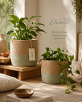 Elunvox™ WillowNest Woven Planter Basket Set
