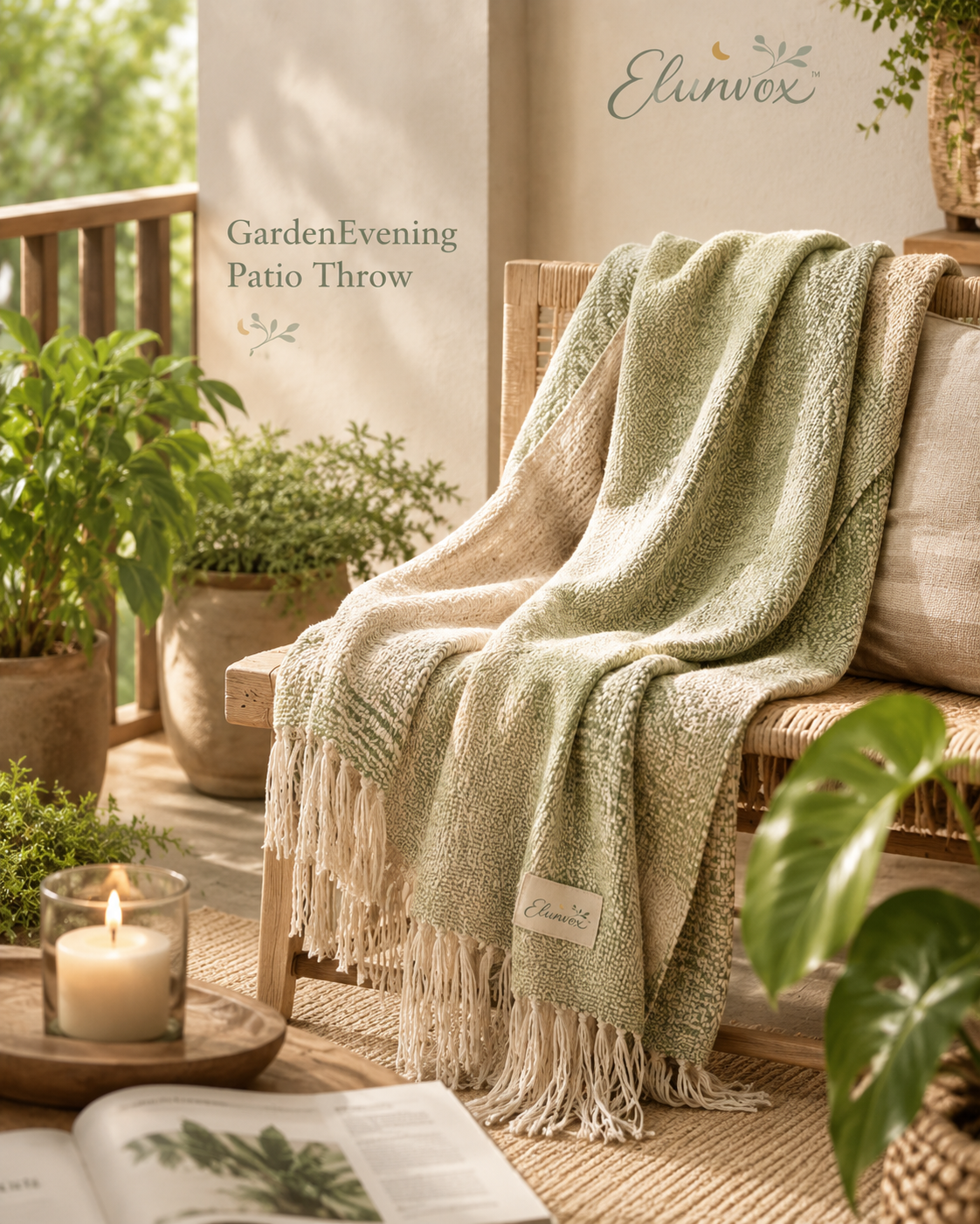 Elunvox™ GardenEvening Patio Throw