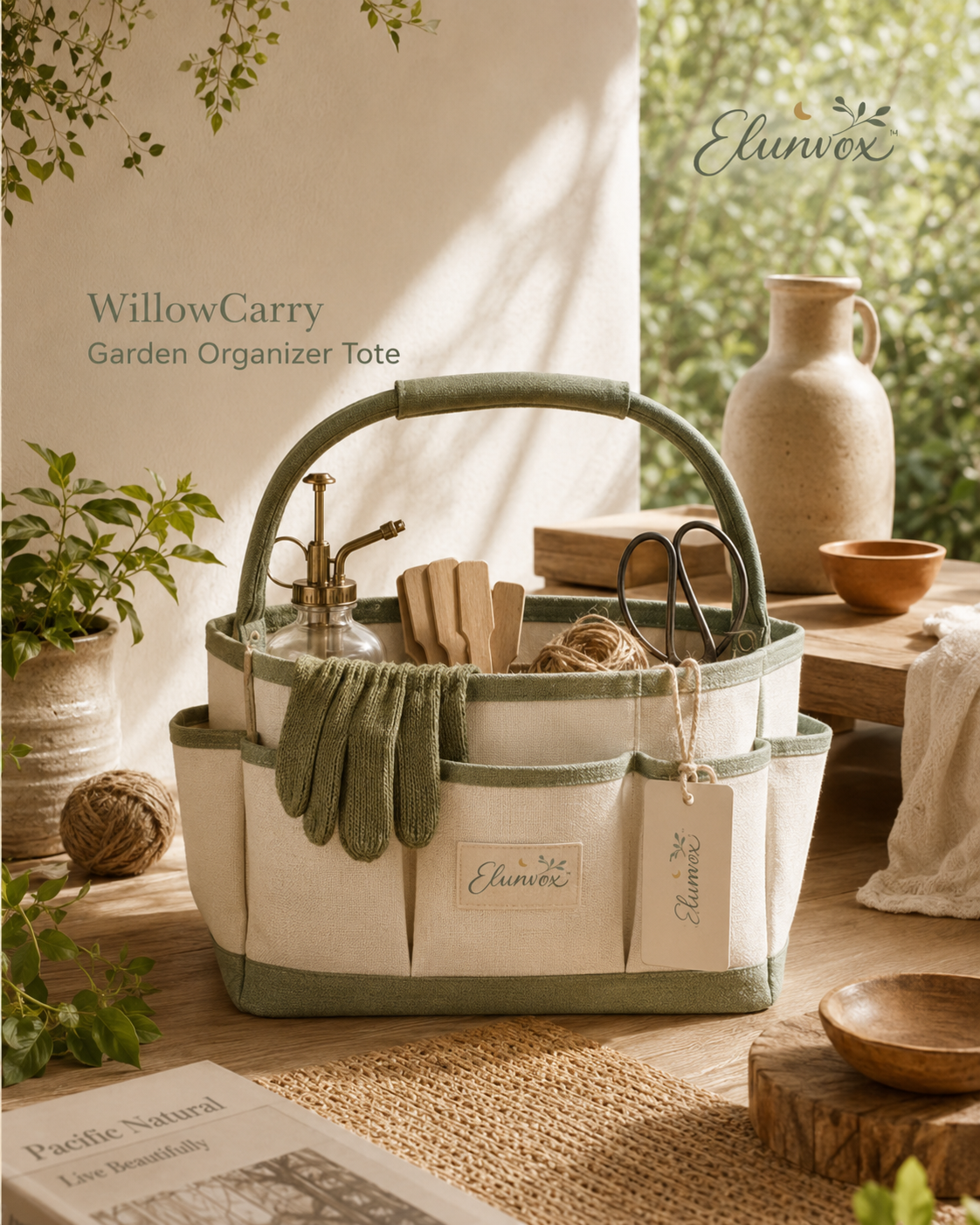 Elunvox™ WillowCarry Garden Organizer Tote